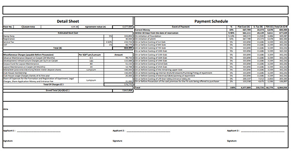 Prestige Dahisar East Costing Plan